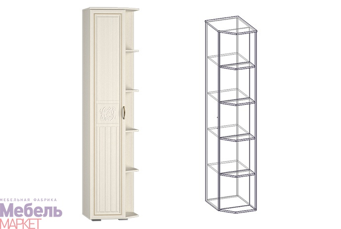 Шкаф-стеллаж левый (540) Виктория Мебель Маркет