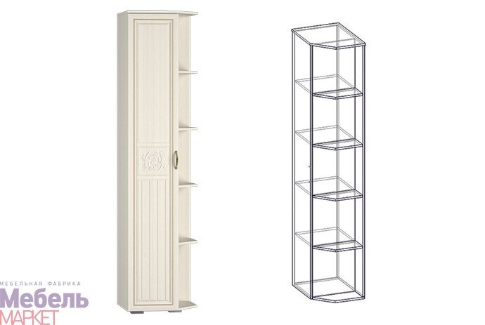 Шкаф-стеллаж левый (540) Виктория Мебель Маркет