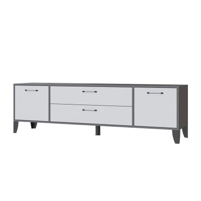 Тумба под телевизор Парус-13, Графит серый, Камень серый