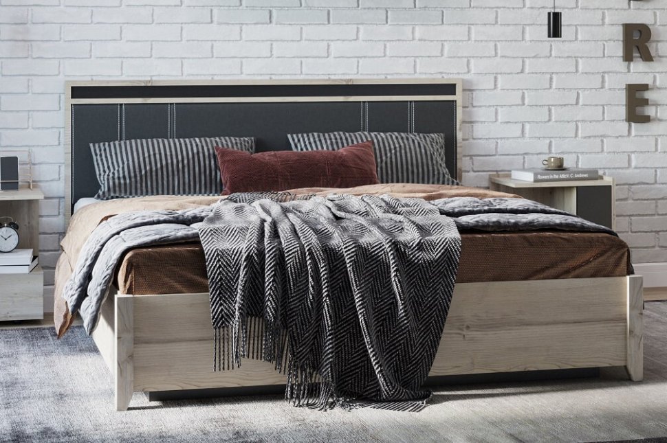 Кровать с подъемным механизмом 180х200 NATURE Люкс 306 (Глазов) Гаскон пайн