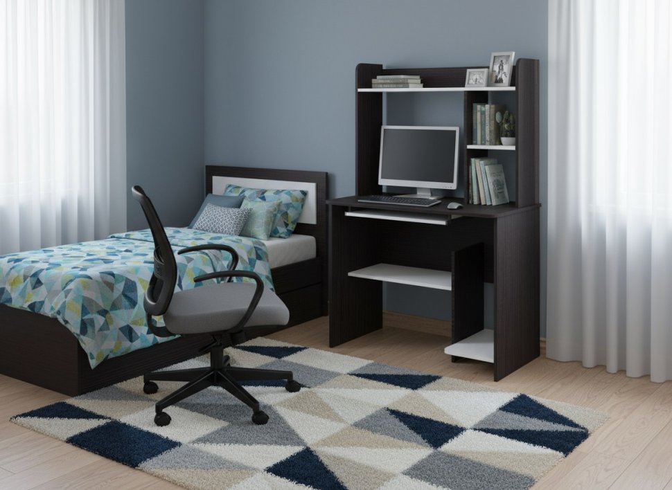 Интел-1 стол компьютерный Бодега Темный / Светлый