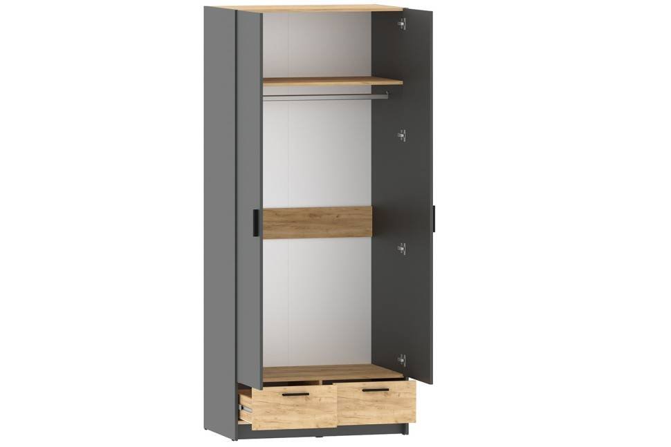 Спальня Оттавия 3 Антрацит / Дуб золотой