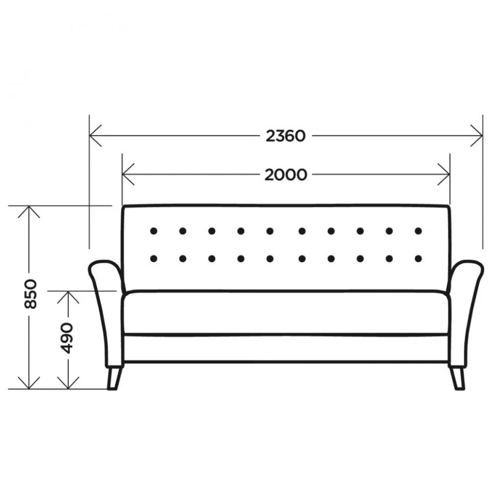 Диван Клементина (Комфорт-S) Коричневый