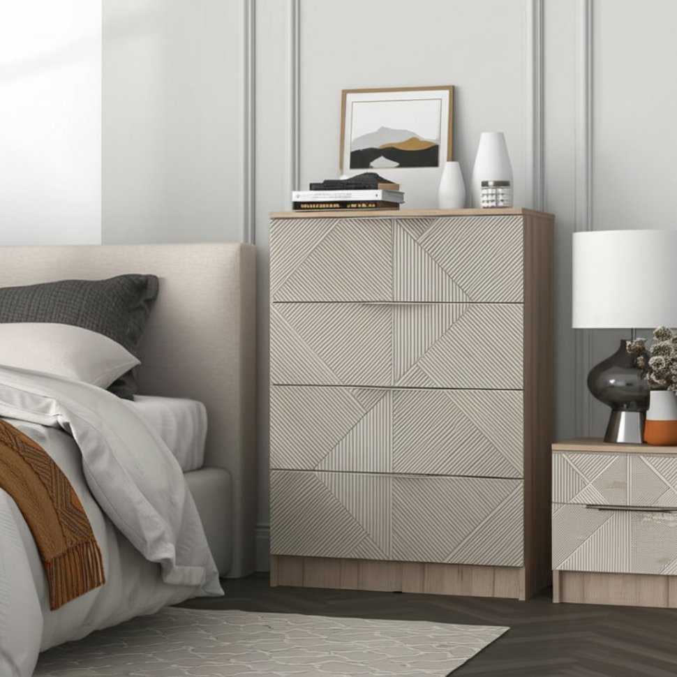 Комод Эмилия КМ-02 (БТС) Дуб смоки / Айриш