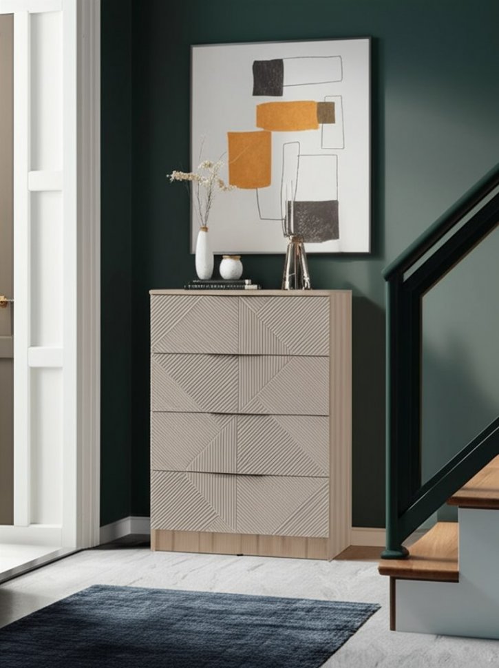 Комод Эмилия КМ-02 (БТС) Дуб смоки / Айриш