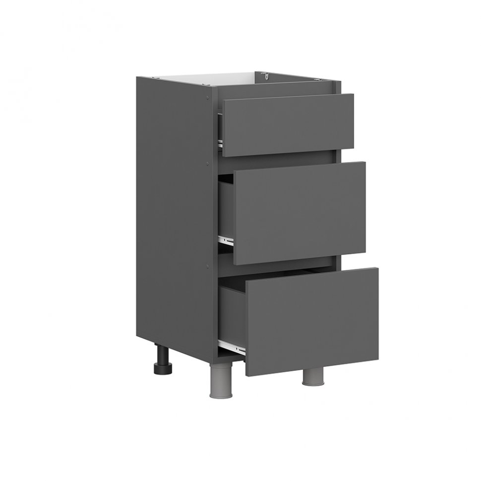 Шкаф кухонный нижний с ящиками СЯ-400 Денвер (Графит Серый)