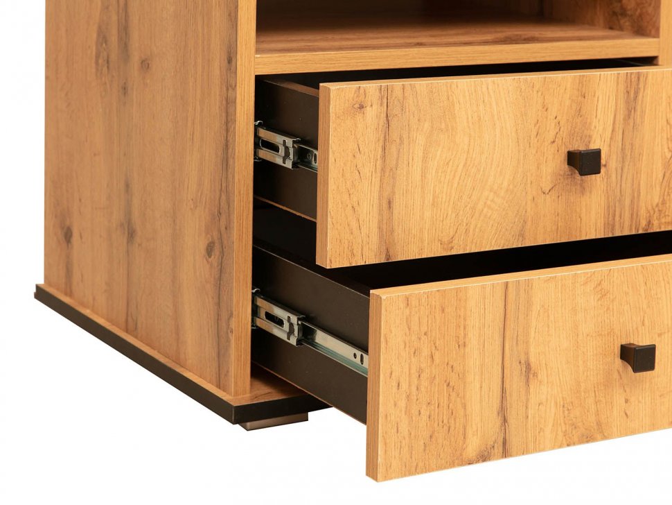 Модульная гостиная Либерти 5 (опора h20) Дуб вотан/Черный