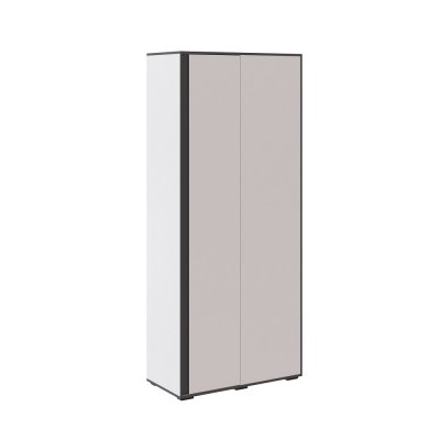 Шкаф угловой приставной Асцелла, Белый, Графит серый