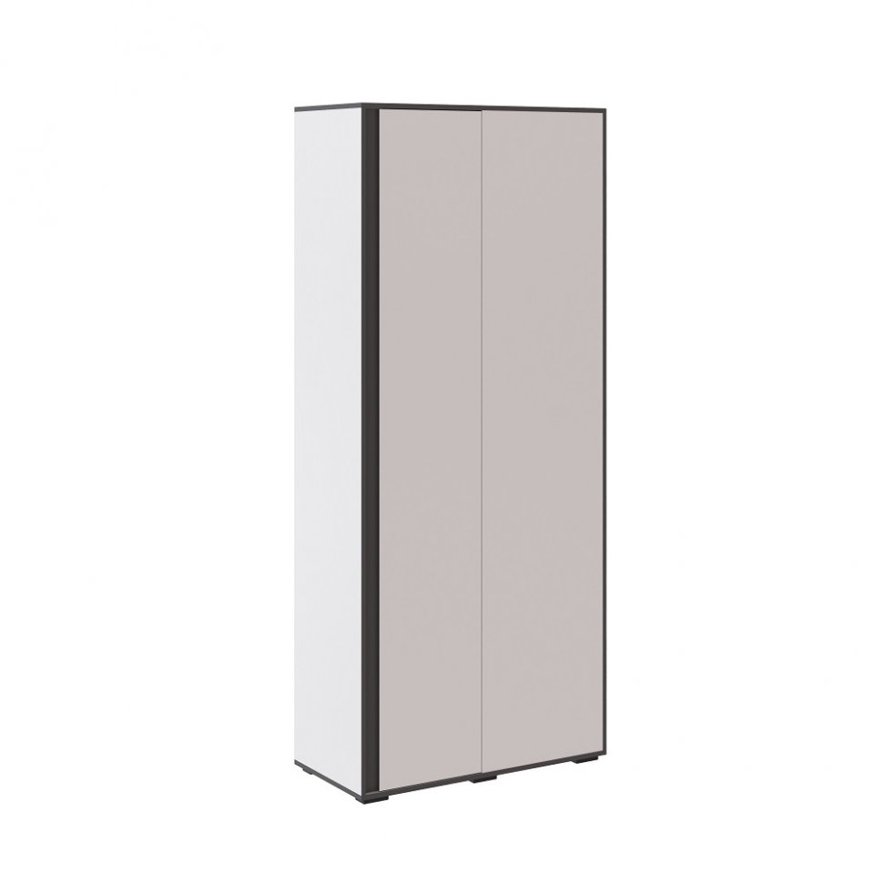 Шкаф угловой приставной Асцелла, Белый, Графит серый