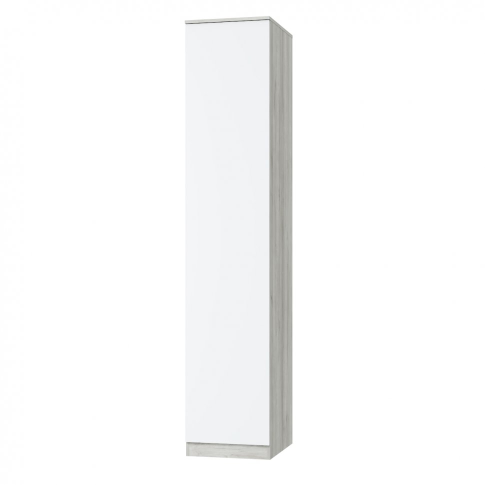 Шкаф однодверный Лори (MLK) Дуб серый/Белый