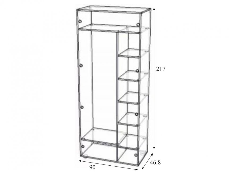 Шкаф Мини-Лайт МЛ-9 венге/ясень шимо светлый