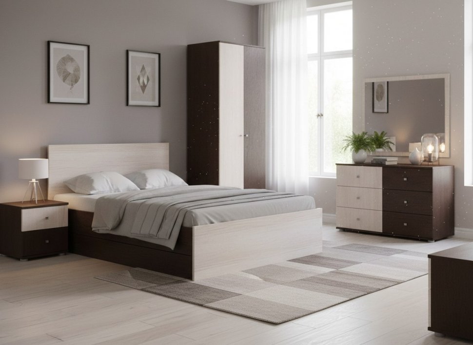 Шкаф Мини-Лайт МЛ-9 венге/ясень шимо светлый