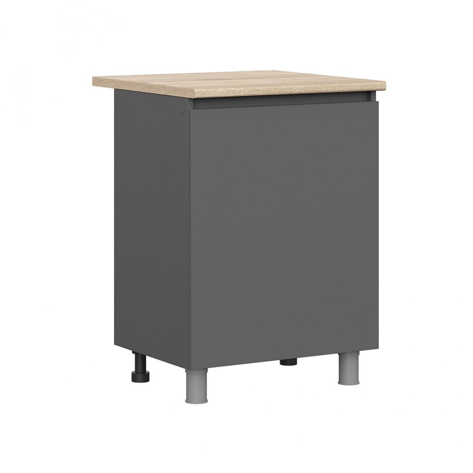 Шкаф кухонный нижний С-601 Денвер (Графит Серый)