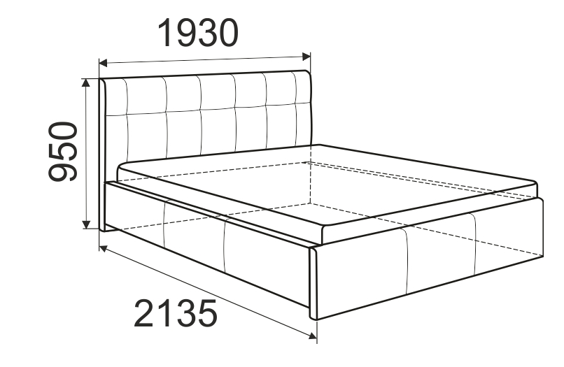 Кровать 180Х200 с подъемным механизмом Изабелла (Арника) Белый