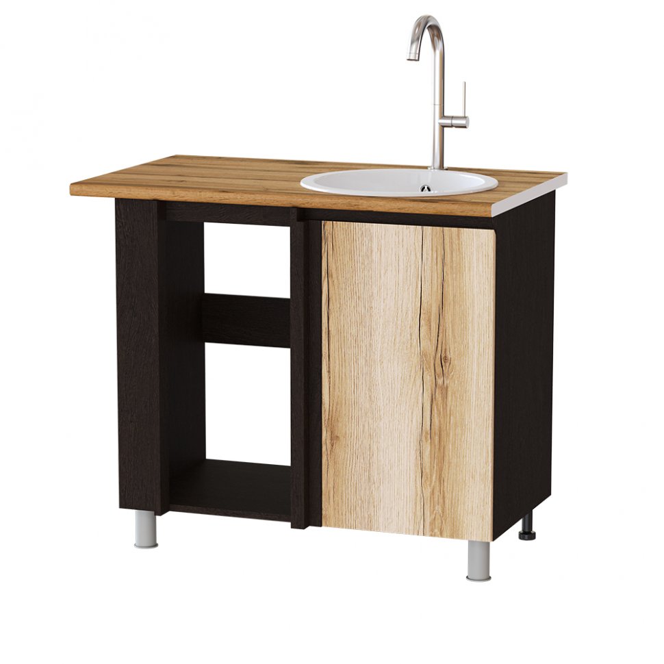 Шкаф кухонный угловой 100 Плейона (ТЭКС) ПУМП Дуб Делано