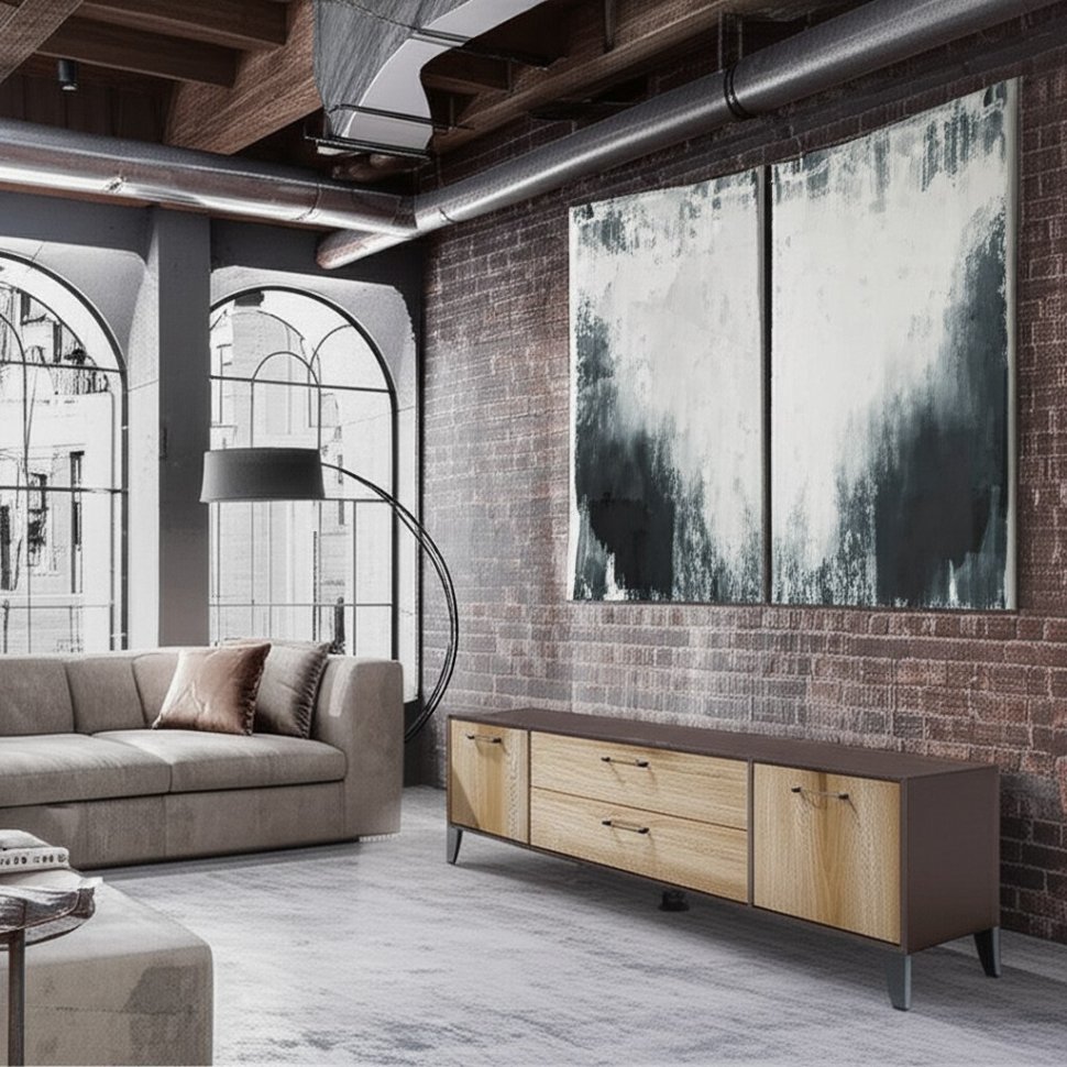 Тумба под телевизор Парус-13, Венге, Дуб делано