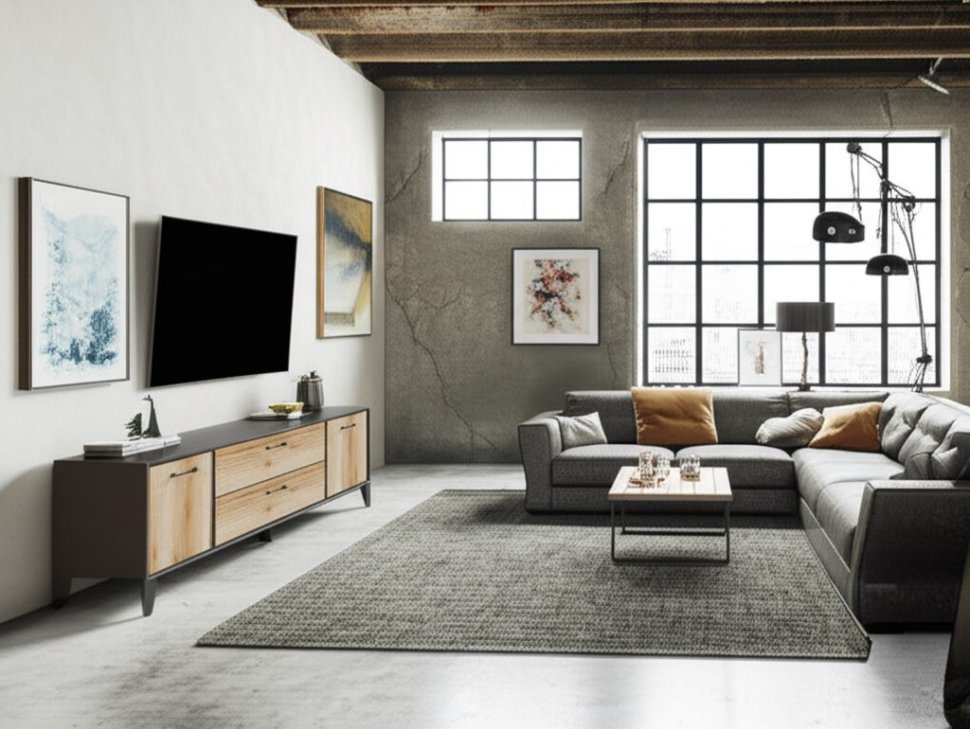 Тумба под телевизор Парус-13, Венге, Дуб делано