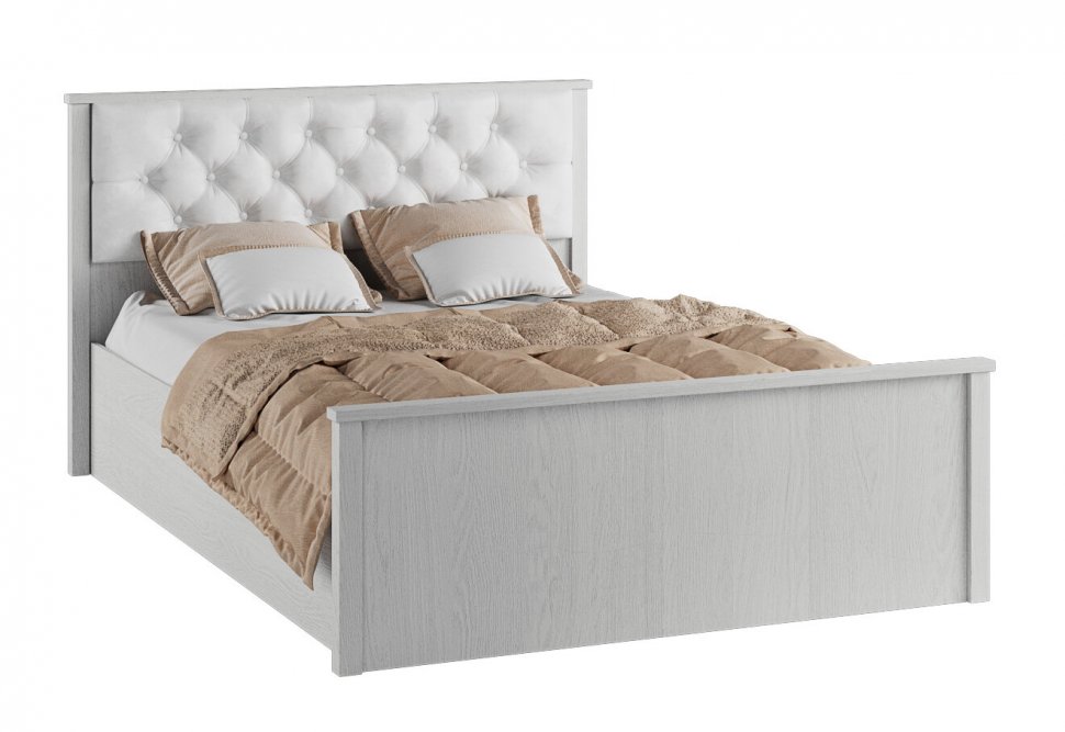 Кровать 140х200 Модена МКР-2 с настилом из ДСП (Домани) Ясень Анкор светлый