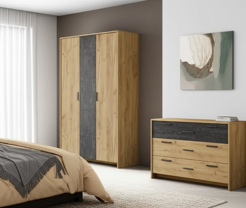 Шкаф трехдверный Лофт