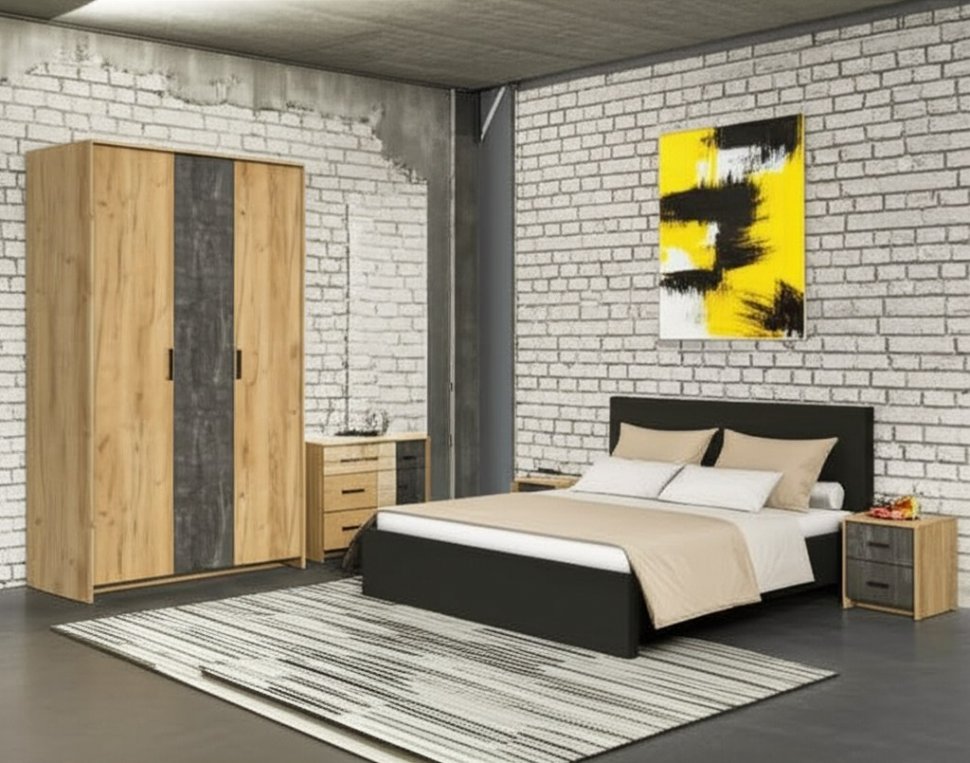 Шкаф трехдверный Лофт