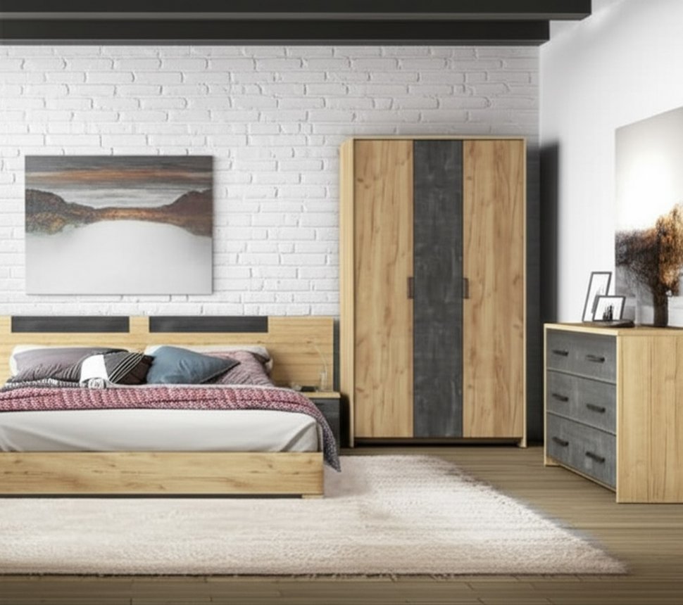 Шкаф трехдверный Лофт