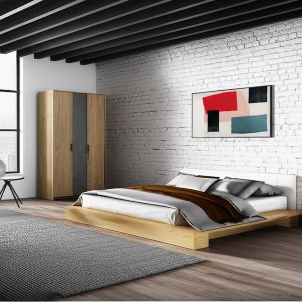 Шкаф трехдверный Лофт