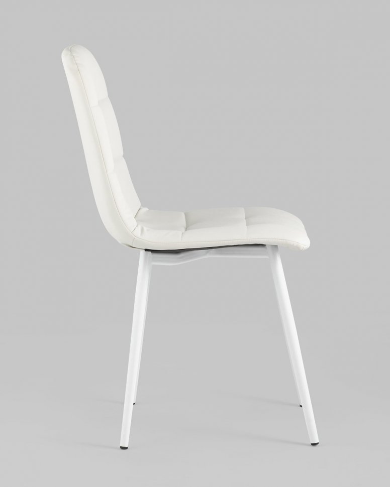 Стул Oliver (Экокожа белый, белые ножки)