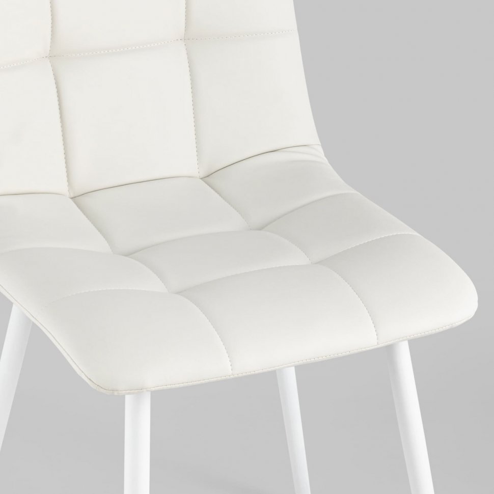 Стул Oliver (Экокожа белый, белые ножки)