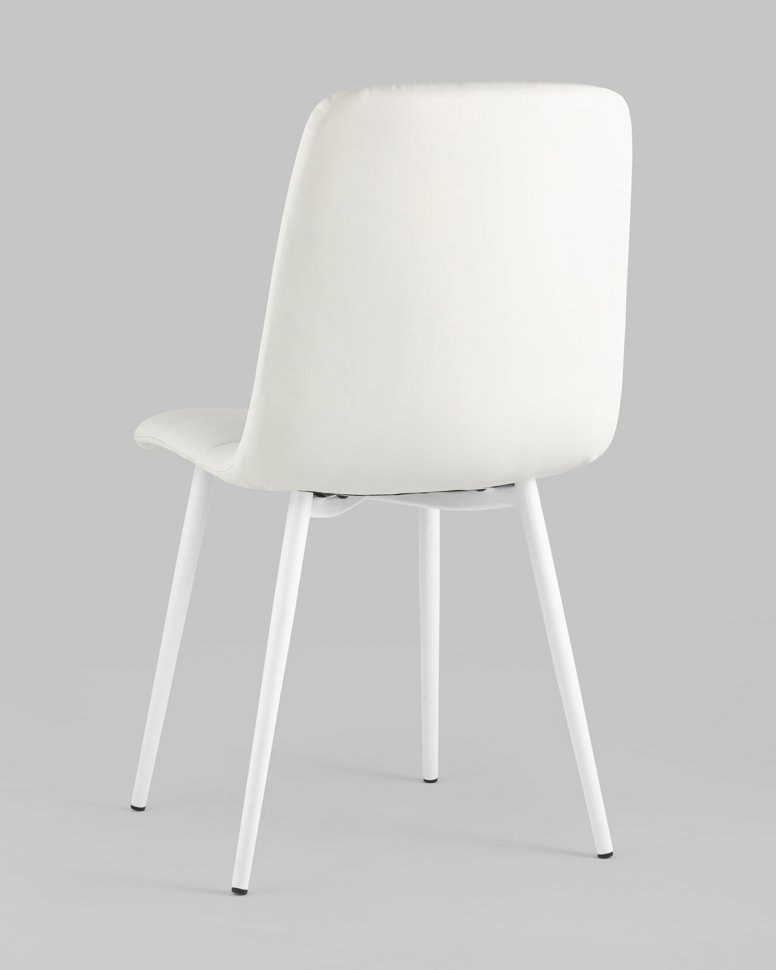 Стул Oliver (Экокожа белый, белые ножки)