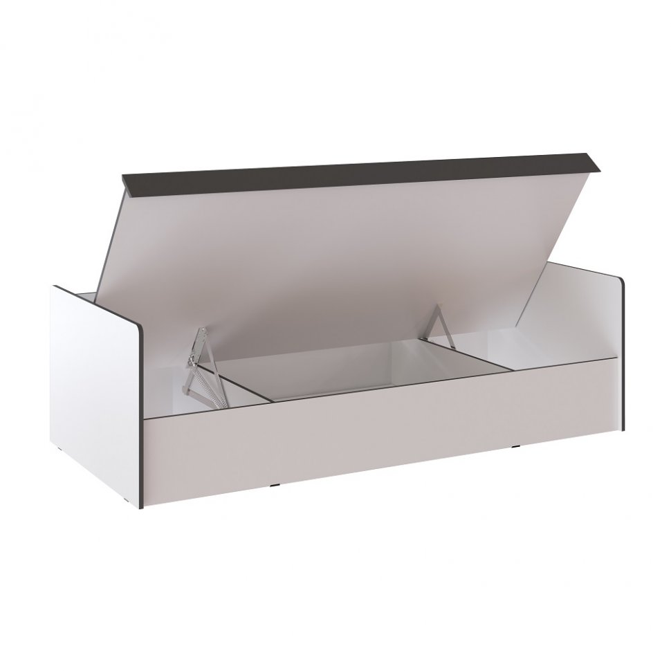 Кровать с подъёмным механизмом Асцелла 90х200, Белый, Графит серый