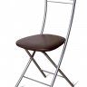 Стул Хлоя Складной Серебро/ Борнео Умбер