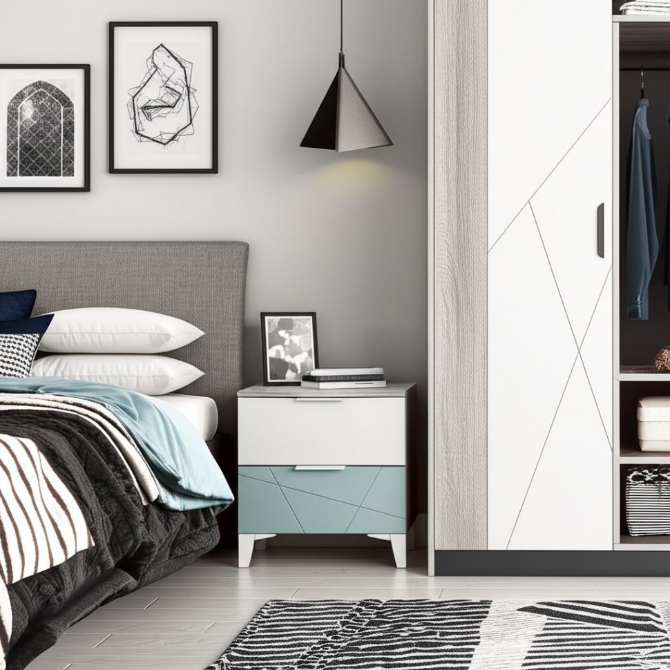 Тумба прикроватная Лагуна (MLK)