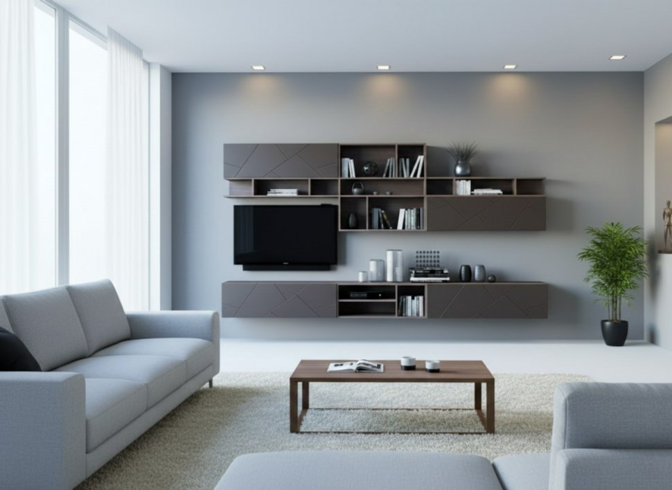 Гостиная Summit комплектация 1 Ясень анкор тёмный/софт графит