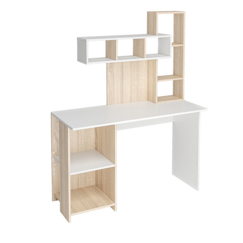 Стол компьютерный Олимп (Интерьер-Центр) Дуб Сонома/Белый