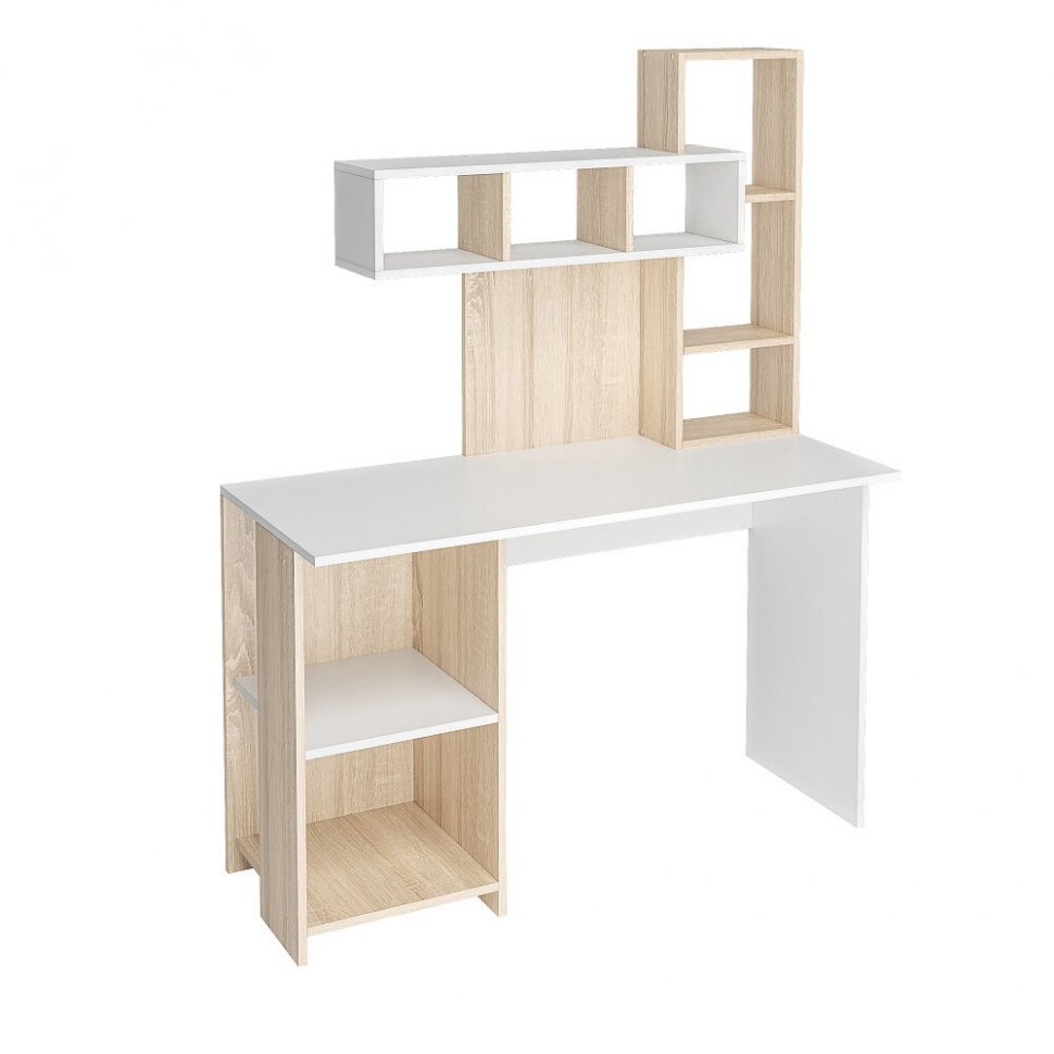 Стол компьютерный Олимп (Интерьер-Центр) Дуб Сонома/Белый