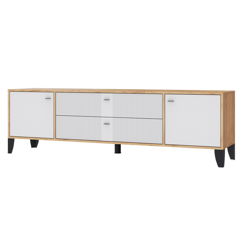 Тумба ТВ Парус-10 (ТЭКС) Дуб Крафт золотой/Карбон Фарфор