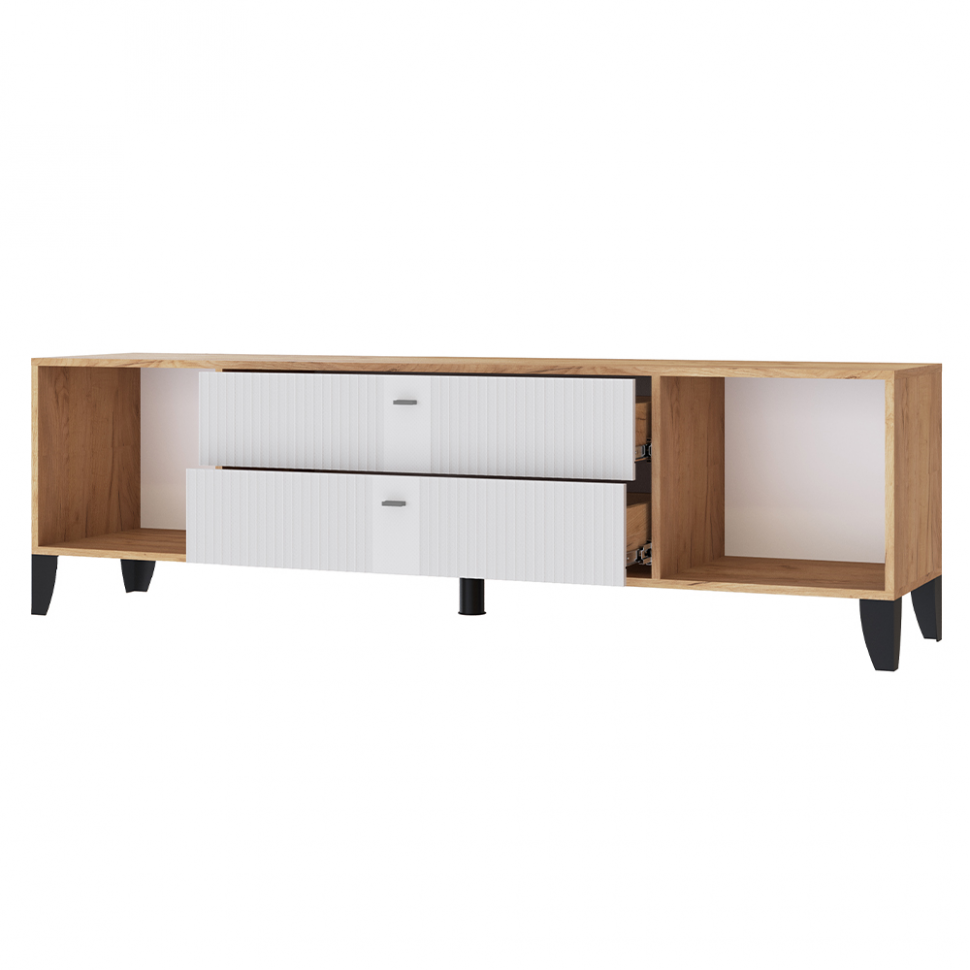 Тумба ТВ Парус-10 (ТЭКС) Дуб Крафт золотой/Карбон Фарфор