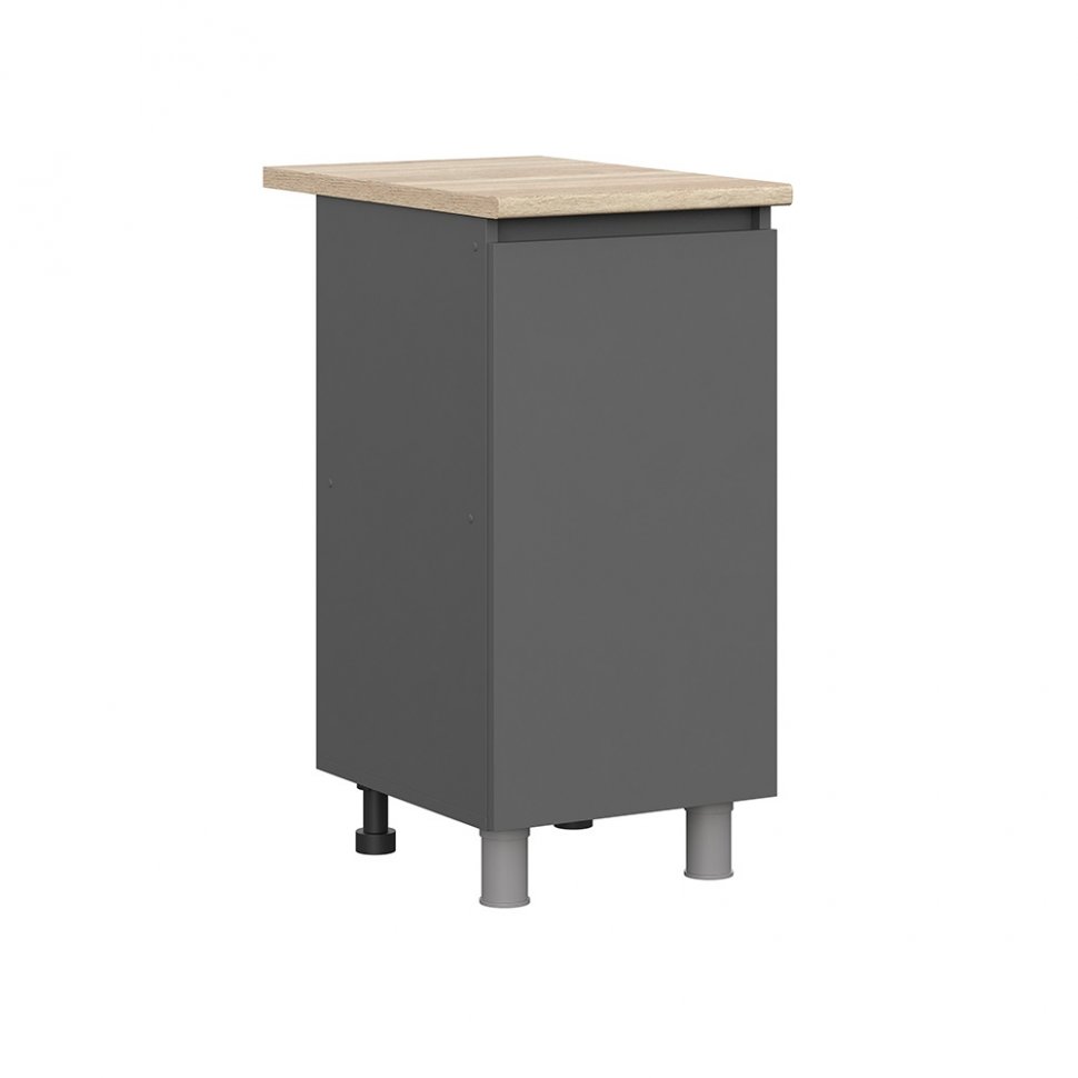 Шкаф кухонный нижний С-400 Денвер (Графит Серый)