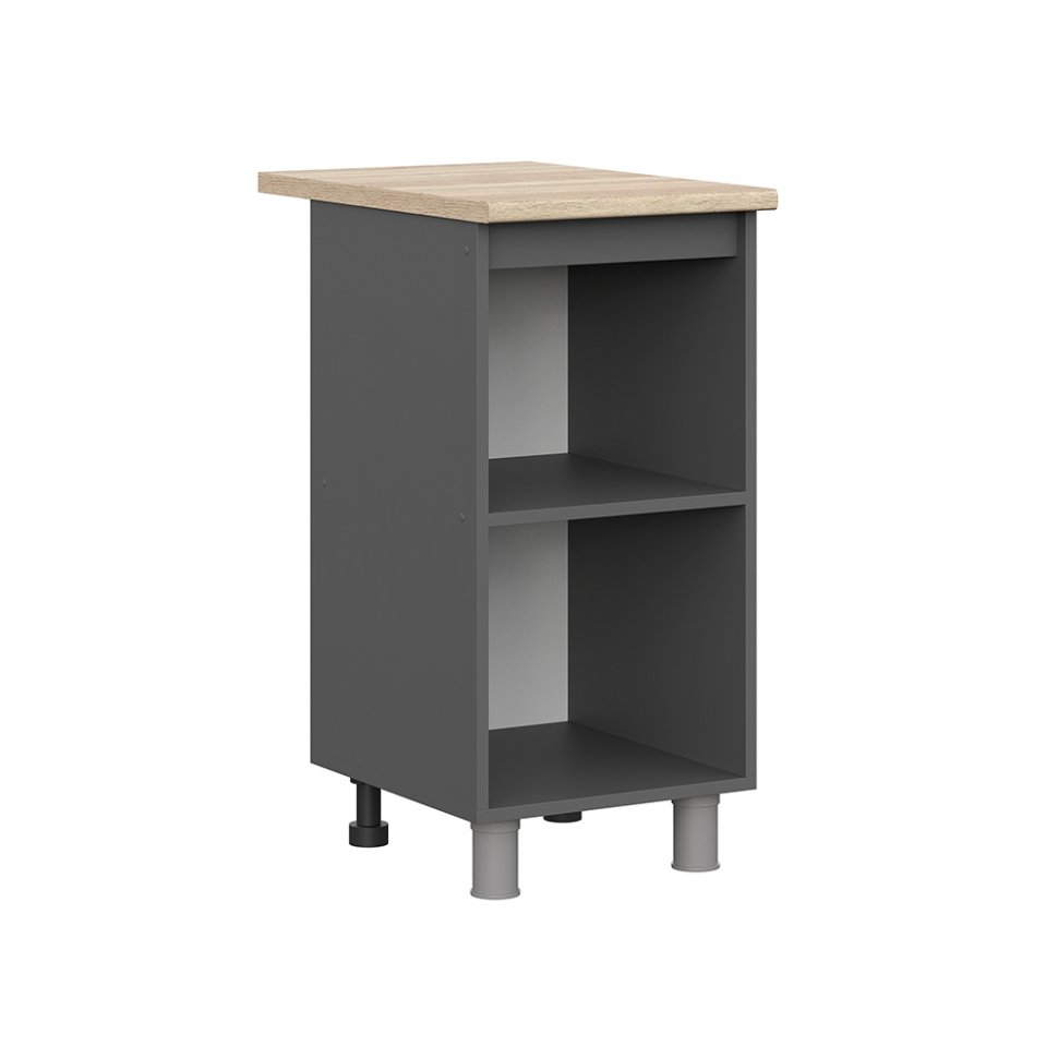 Шкаф кухонный нижний С-400 Денвер (Графит Серый)