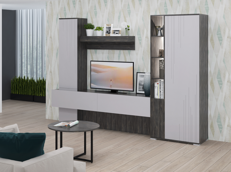 Гостиная Лайн МСТ (Рич Блэк) Комплект 1