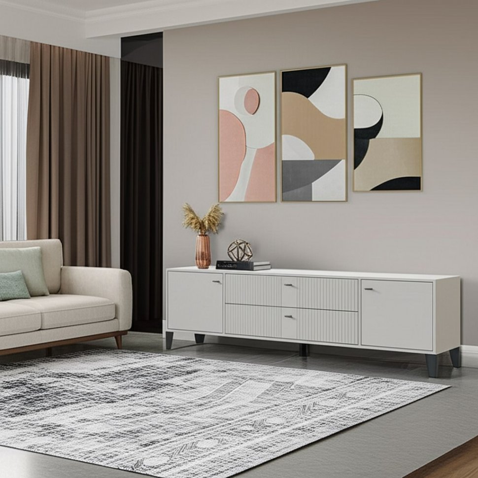 Тумба под телевизор Парус-10, Кашемир, Сантьяго софт