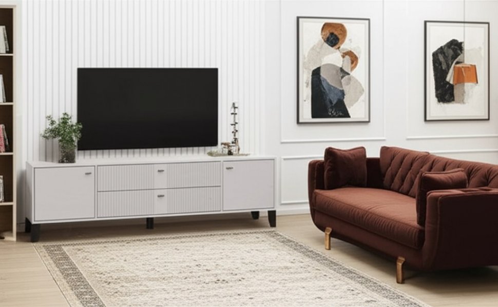 Тумба под телевизор Парус-10, Кашемир, Сантьяго софт