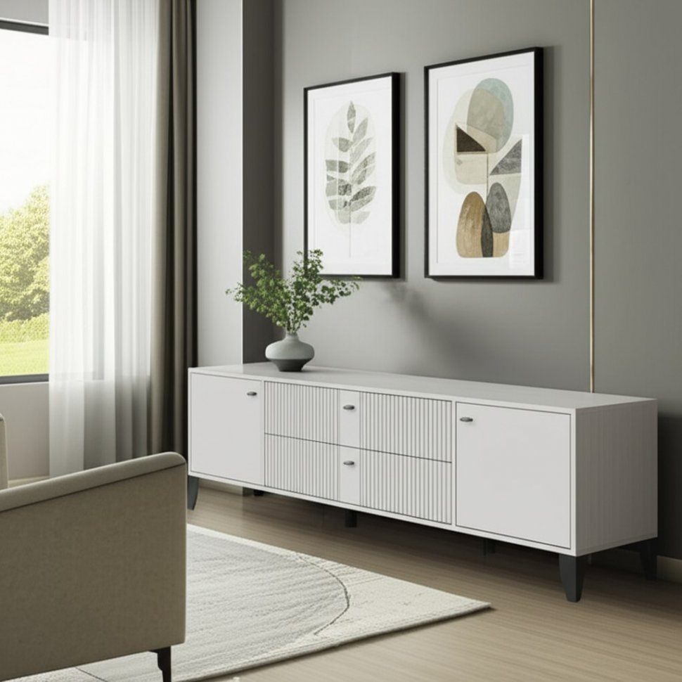 Тумба под телевизор Парус-10, Кашемир, Сантьяго софт