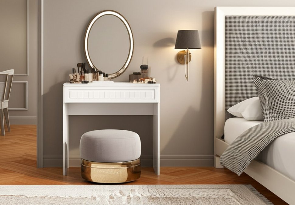 Стол с ящиком Монако МН-19 белое дерево