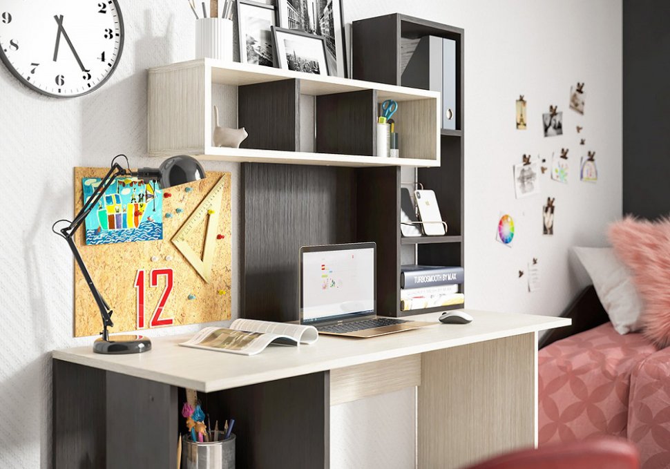 Стол компьютерный Олимп (Интерьер-Центр) Венге / Дуб белфорд