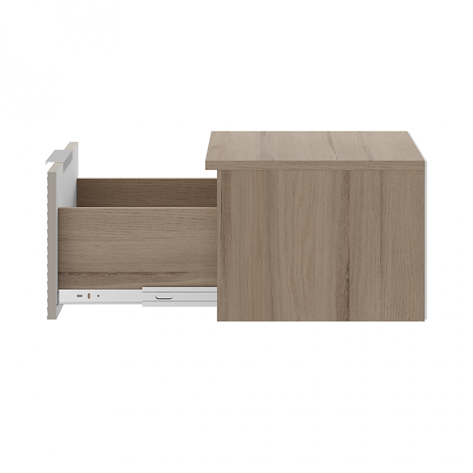 Тумба прикроватная навесная Эмилия ТБ-11 (БТС) Дуб смоки / Айриш