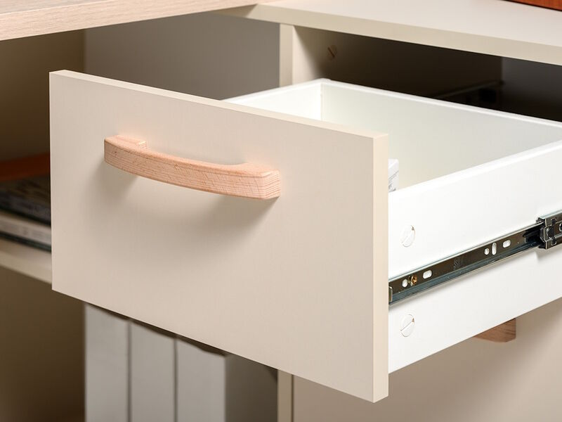 Лайт Стол письменный 03.245 Сатин / Дуб эндгрейн