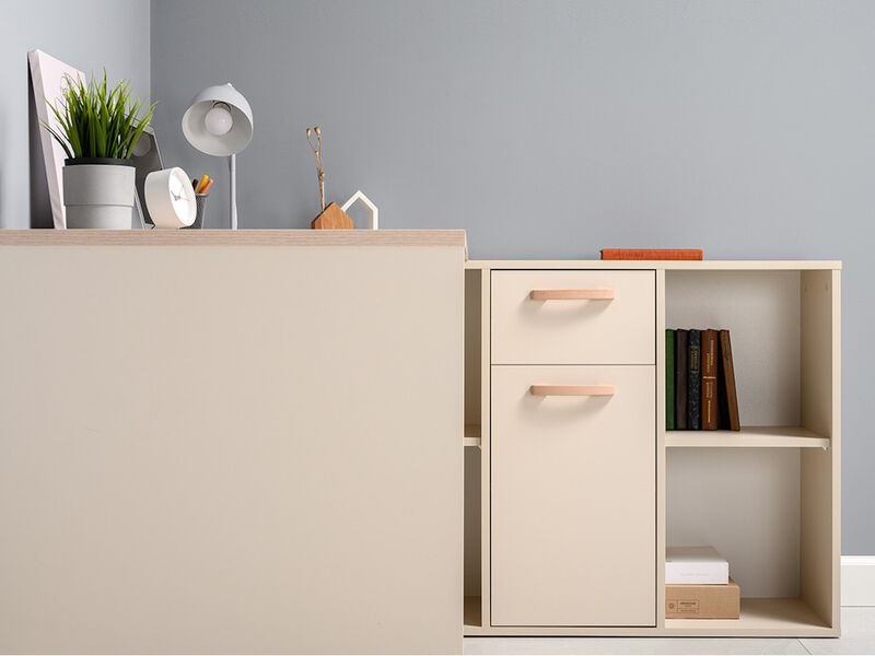 Лайт Стол письменный 03.245 Сатин / Дуб эндгрейн