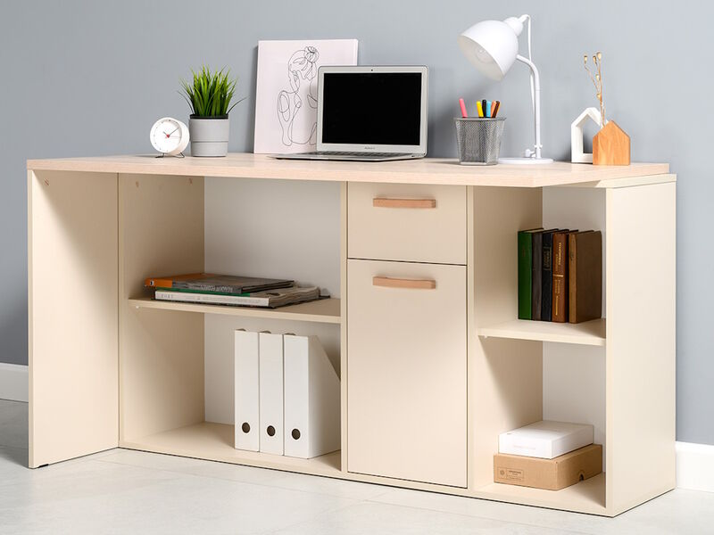 Лайт Стол письменный 03.245 Сатин / Дуб эндгрейн