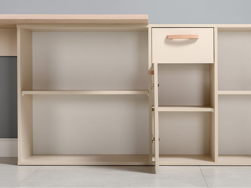 Лайт Стол письменный 03.245 Сатин / Дуб эндгрейн